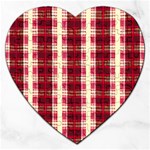 Retro 60s 50s Plaid Pattern 4 Jigsaw Puzzle (Heart) Front