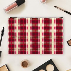 Retro 60s 50s Plaid Pattern 4 Cosmetic Bag (large) by violetheavensky