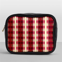 Retro 60s 50s Plaid Pattern 4 Mini Toiletries Bag (one Side) by violetheavensky