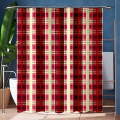 Retro 60s 50s Plaid Pattern 4 Shower Curtain 60  X 72  (medium)  by violetheavensky