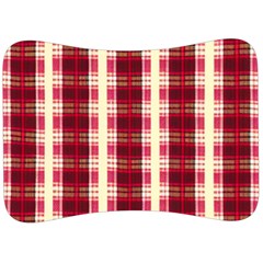 Retro 60s 50s Plaid Pattern 4 Velour Seat Head Rest Cushion by violetheavensky