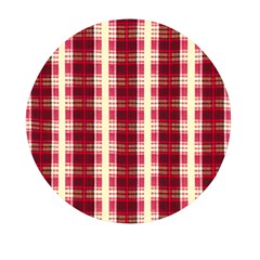 Retro 60s 50s Plaid Pattern 4 Mini Round Pill Box by violetheavensky