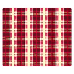 Retro 60s 50s Plaid Pattern 4 Premium Plush Fleece Blanket (small) by violetheavensky