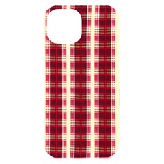 Retro 60s 50s Plaid Pattern 4 Iphone 15 Black Uv Print Pc Hardshell Case by violetheavensky