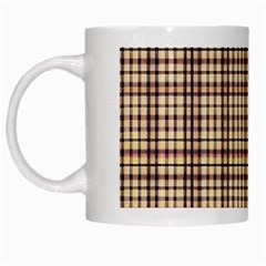 Retro 60s 50s Plaid Pattern 3 White Mug by violetheavensky