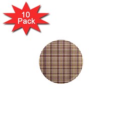 Retro 60s 50s Plaid Pattern 3 1  Mini Magnet (10 Pack)  by violetheavensky