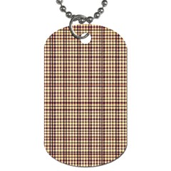 Retro 60s 50s Plaid Pattern 3 Dog Tag (one Side) by violetheavensky