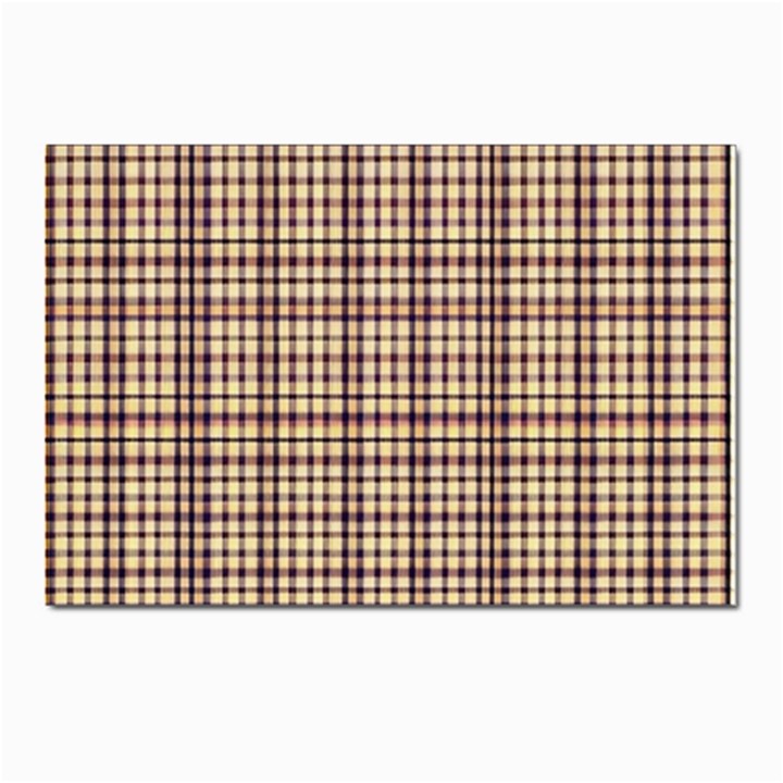 Retro 60s 50s Plaid Pattern 3 Postcards 5  x 7  (Pkg of 10)