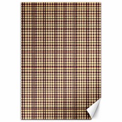 Retro 60s 50s Plaid Pattern 3 Canvas 12  X 18  by violetheavensky