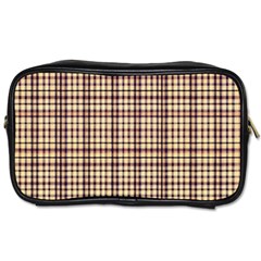 Retro 60s 50s Plaid Pattern 3 Toiletries Bag (two Sides) by violetheavensky