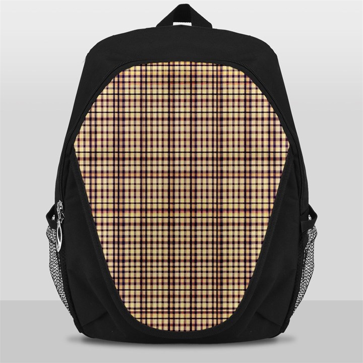 Retro 60s 50s Plaid Pattern 3 Backpack Bag