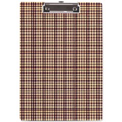 Retro 60s 50s Plaid Pattern 3 A4 Acrylic Clipboard by violetheavensky