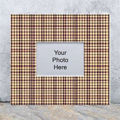 Retro 60s 50s Plaid Pattern 3 White Wall Photo Frame 5  X 7  by violetheavensky