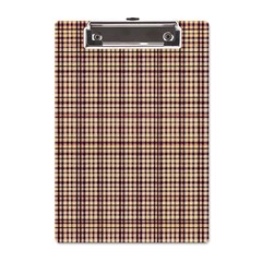 Retro 60s 50s Plaid Pattern 3 A5 Acrylic Clipboard by violetheavensky