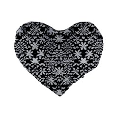 Gothic Leaf Pattern 3 Standard 16  Premium Heart Shape Cushions by violetheavensky