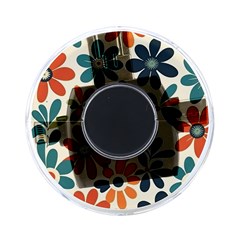 Retro Scandinavian Nordic Flowers Pattern 2 On-the-go Memory Card Reader by violetheavensky