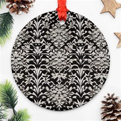 Gothic Leaf Pattern 4 Ornament (round) by violetheavensky