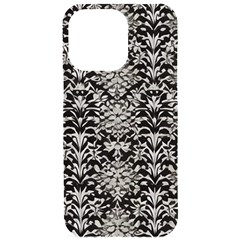 Gothic Leaf Pattern 4 Iphone 15 Pro Max Black Uv Print Pc Hardshell Case by violetheavensky