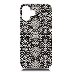 Gothic Leaf Pattern 4 Iphone 16 Plus Black Uv Print Pc Hardshell Case by violetheavensky