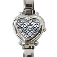 Gothic Leaf Pattern Heart Italian Charm Watch by violetheavensky