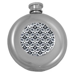 Gothic Leaf Pattern Round Hip Flask (5 Oz) by violetheavensky