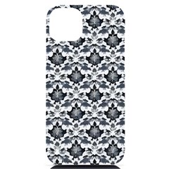 Gothic Leaf Pattern Iphone 14 Plus Black Uv Print Pc Hardshell Case by violetheavensky