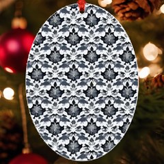 Gothic Leaf Pattern Uv Print Acrylic Ornament Oval by violetheavensky