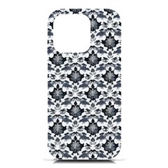 Gothic Leaf Pattern Iphone 16 Pro Black Uv Print Pc Hardshell Case by violetheavensky