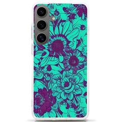 Mid Century Retro Floral 1970s 1960s Pattern 101 Samsung Galaxy S24 Ultra 6 9 Inch Tpu Uv Case by violetheavensky