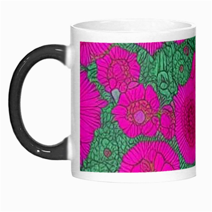 Mid Century Retro Floral 1970s 1960s Pattern 97 Morph Mug