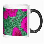 Mid Century Retro Floral 1970s 1960s Pattern 97 Morph Mug Right