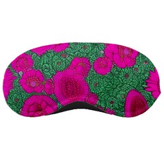 Mid Century Retro Floral 1970s 1960s Pattern 97 Sleep Mask by violetheavensky