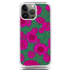 Mid Century Retro Floral 1970s 1960s Pattern 97 Iphone 13 Pro Max Tpu Uv Print Case by violetheavensky