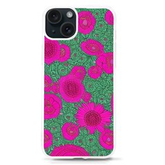 Mid Century Retro Floral 1970s 1960s Pattern 97 Iphone 15 Tpu Uv Print Case by violetheavensky