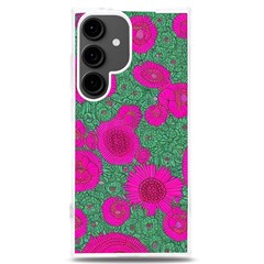 Mid Century Retro Floral 1970s 1960s Pattern 97 Samsung Galaxy S24 Plus 6 7 Inch Tpu Uv Case by violetheavensky