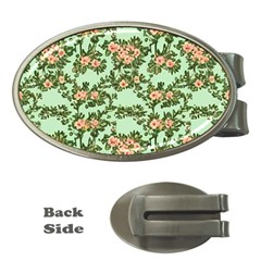 Retro 1880s Flowers Pattern 5 Money Clips (oval)  by violetheavensky