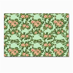 Retro 1880s Flowers Pattern 5 Postcard 4 x 6  (pkg Of 10) by violetheavensky