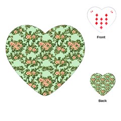 Retro 1880s Flowers Pattern 5 Playing Cards Single Design (heart) by violetheavensky