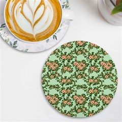 Retro 1880s Flowers Pattern 5 Uv Print Round Tile Coaster by violetheavensky