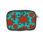 Mid Century Retro Floral 1970s 1960s Pattern 103 Coin Purse Back