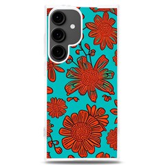 Mid Century Retro Floral 1970s 1960s Pattern 103 Samsung Galaxy S24 Plus 6 7 Inch Tpu Uv Case by violetheavensky