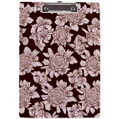 Mid Century Retro Floral 1970s 1960s Pattern 106 A4 Acrylic Clipboard by violetheavensky