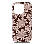 Mid Century Retro Floral 1970s 1960s Pattern 106 iPhone 16 Pro Black UV Print PC Hardshell Case Front