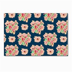 Retro 1880s Flowers Pattern 7 Postcards 5  X 7  (pkg Of 10) by violetheavensky