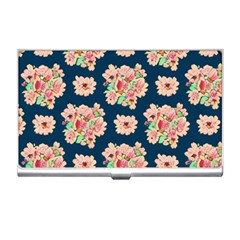 Retro 1880s Flowers Pattern 7 Business Card Holder by violetheavensky