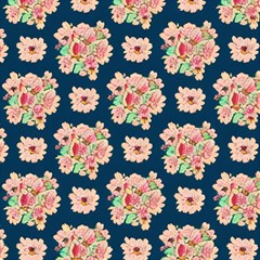 Retro 1880s Flowers Pattern 7 Play Mat (square) by violetheavensky