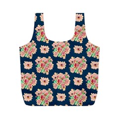 Retro 1880s Flowers Pattern 7 Full Print Recycle Bag (m) by violetheavensky