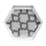 Retro 1880s Flowers Pattern 7 Hexagon Wood Jewelry Box Front