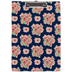 Retro 1880s Flowers Pattern 7 A4 Acrylic Clipboard by violetheavensky