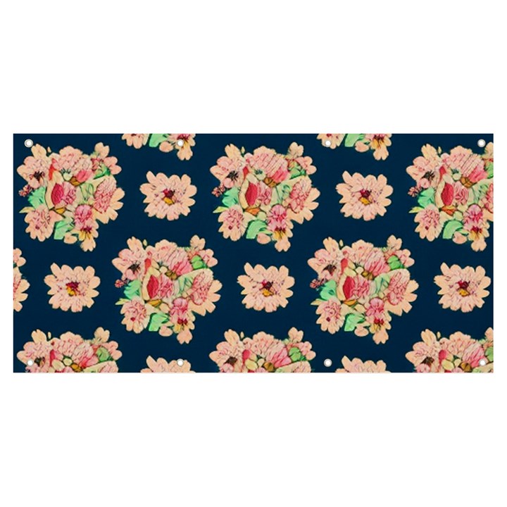 Retro 1880s Flowers Pattern 7 Banner and Sign 8  x 4 